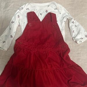 Carter's Red and White Kids Matching Set 18M
